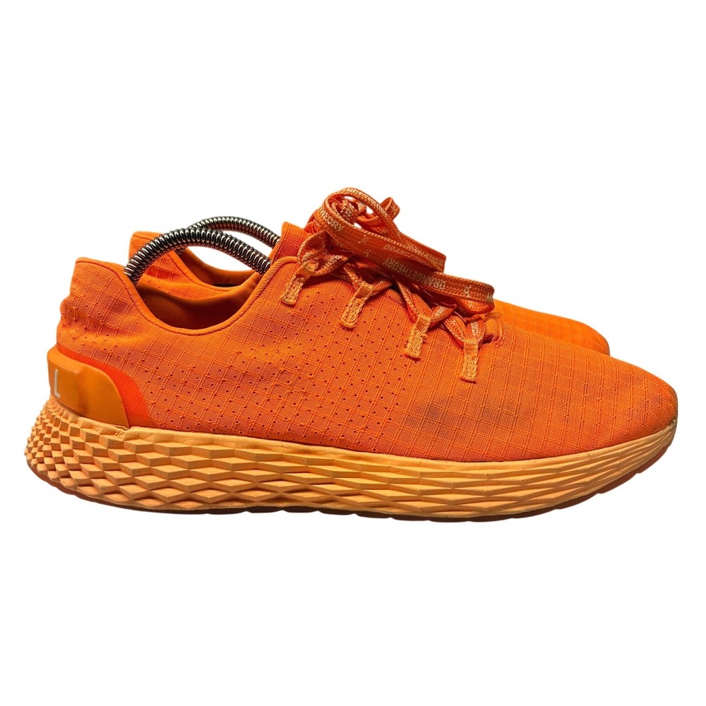 NOBULL Ripstop Runner Sneakers Mens 8.5 Orange Gym Cross Training Flawed